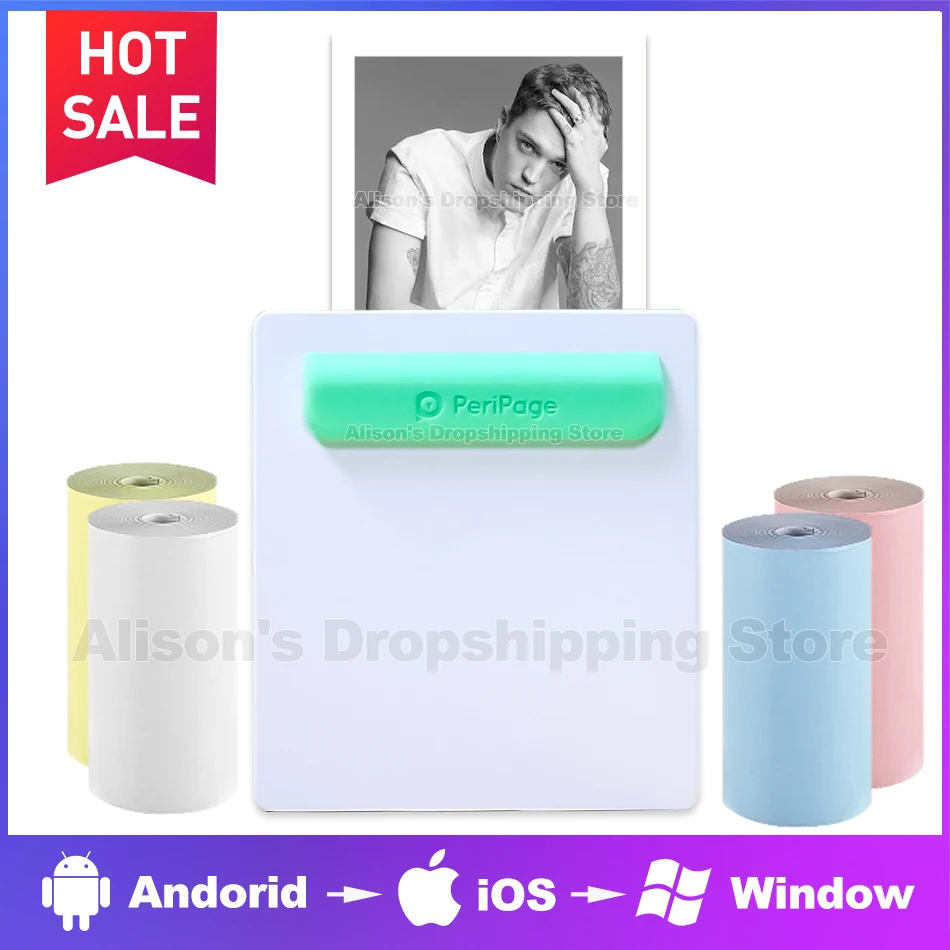 PeriPage Портативный Термальность Bluetooth принтер мини фото для мобильных устройств