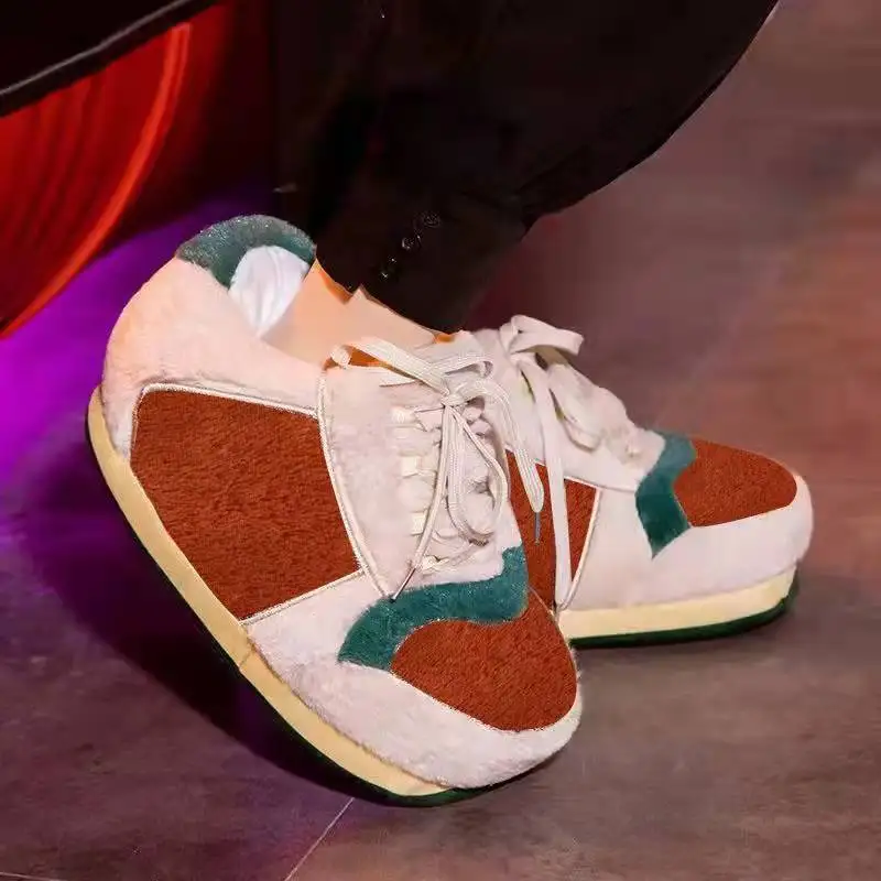 

Winter New Home Women's Shoes Slippers Warm Non-Slip Couple Sneakers Large Size Zapatos Mujer Slippers Chaussure Femme Pantuflas