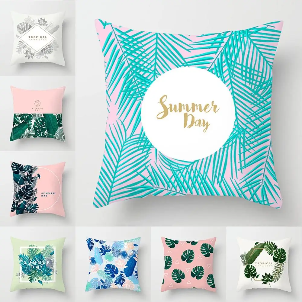 Чехол для подушки 18 дюймов наволочка с тропическими растениями пальмовыми