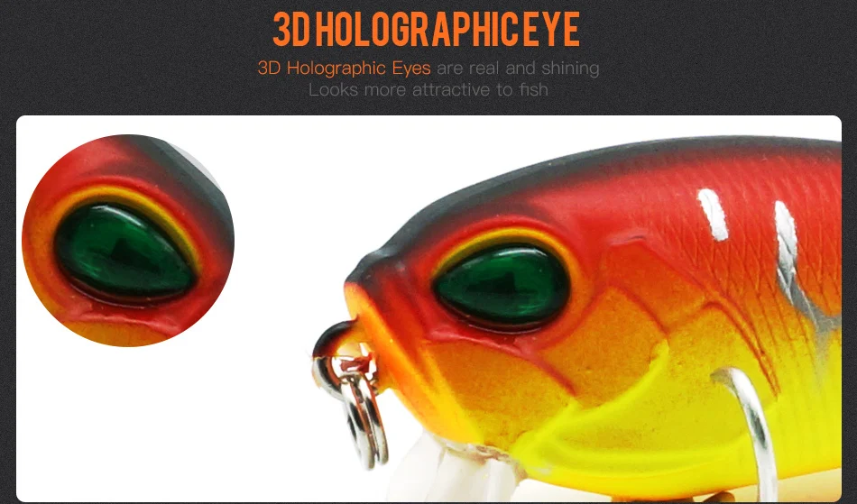 Thritop Crankbait рыболовные приманки-Воблеры искусственные жесткие приманки 3D глаза TP067 5 см 7 г 5 различных цветов