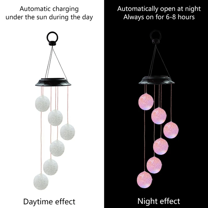 

Solar Wind Chime Lamp Outdoor LED Garden Decoration Colorful Lamp Lawn Lamp LED Hanging Lamp