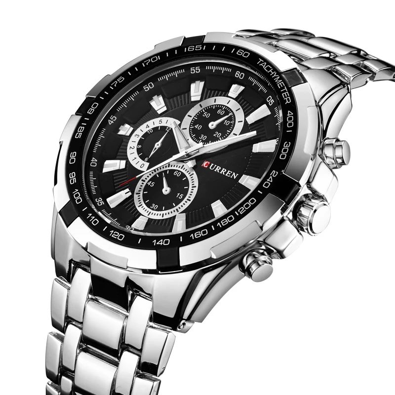 Часы наручные CURREN Мужские кварцевые брендовые Роскошные спортивные