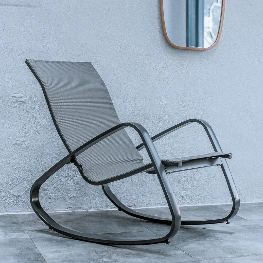 Кресло качалка в скандинавском стиле взрослое кресло для сна балконное досуга