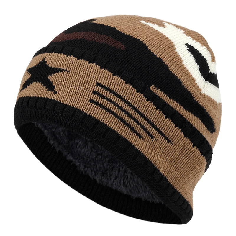 

2019 new fashion pullover hat autumn and winter new wool hats warm hat cold caps plus velvet thick cap