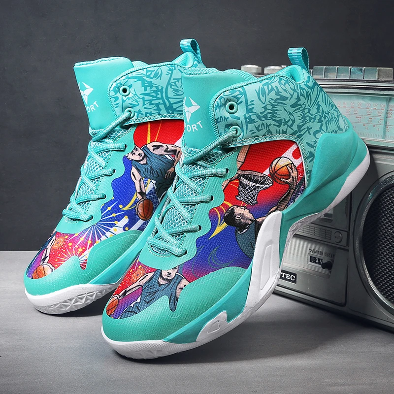 Профессиональная баскетбольная обувь мужские кроссовки уличные амортизирующие