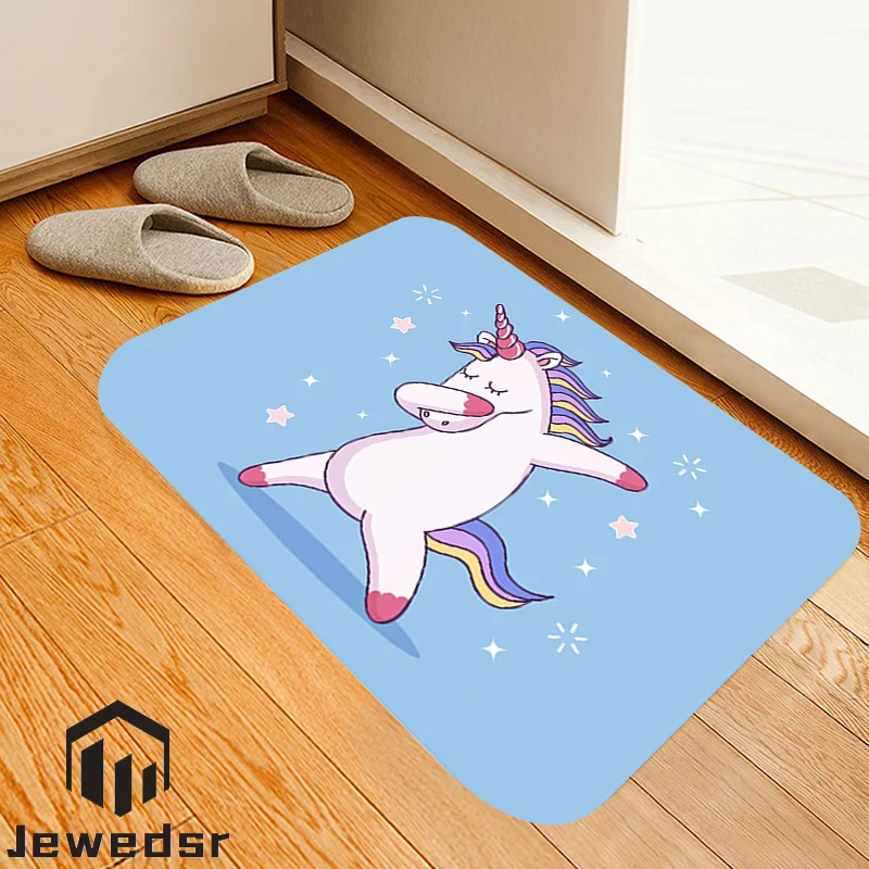 

Cute Cartoon Unicorn Carpet Modern Living Room Mats Mat for Children Home Kitchen Bedroom Rug Welcome Bath Rugs Entrance Doormat