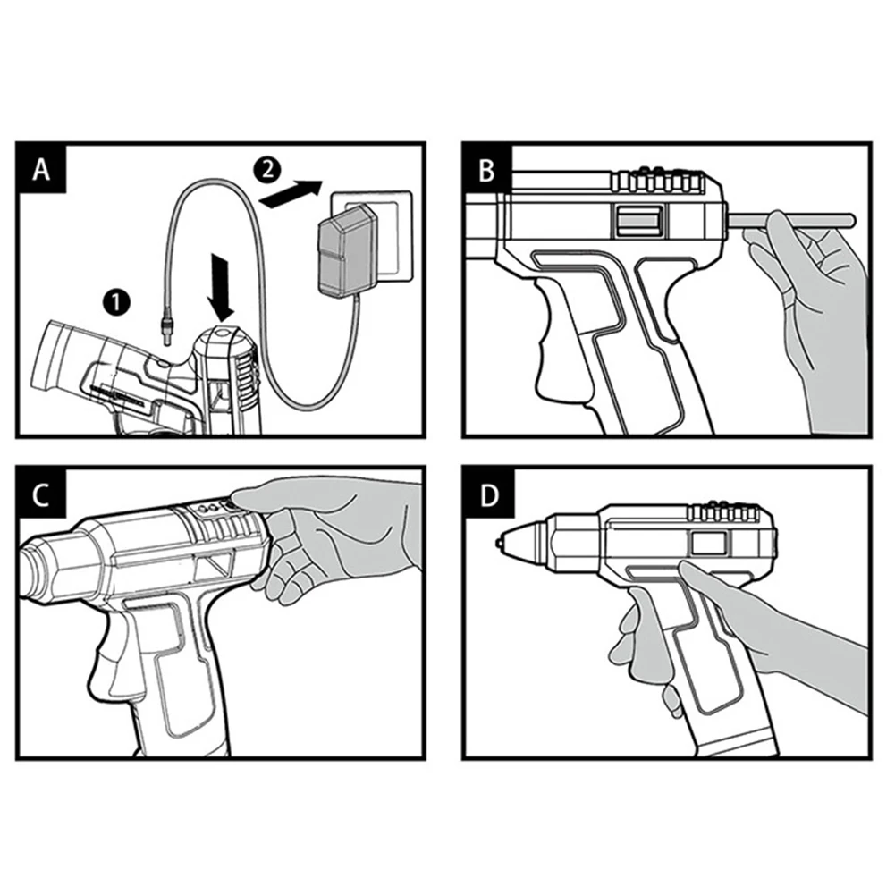 

1PC EU US Plug Art Craft Repair Tool 20W Electric Heating Hot Melt Glue Gun Sticks Trigger 10Pcs 7mm Hot Melt Glue Sticks