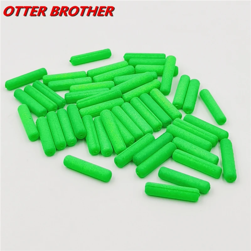 50Pcs/bag Cylinder Light Weight  Foam Floats Ball Oval Floats Beads Indicator Carp Fishing Beans Fish Pesca Accessories Tackle