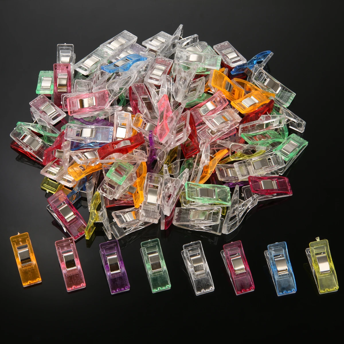 100 шт. пластиковые зажимы для шитья 2 7 х1 см|Зажимы одежды| |