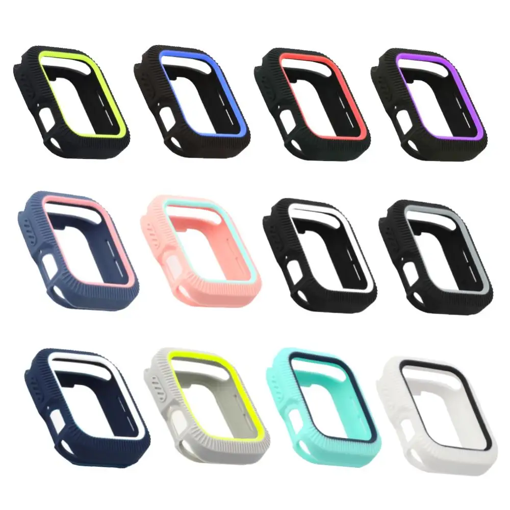 Candy TPU case for apple watch series 5 4  colorful cover protector for iWatch 40 44mm fit Ultra-thin frame band shell 40mm 44mm