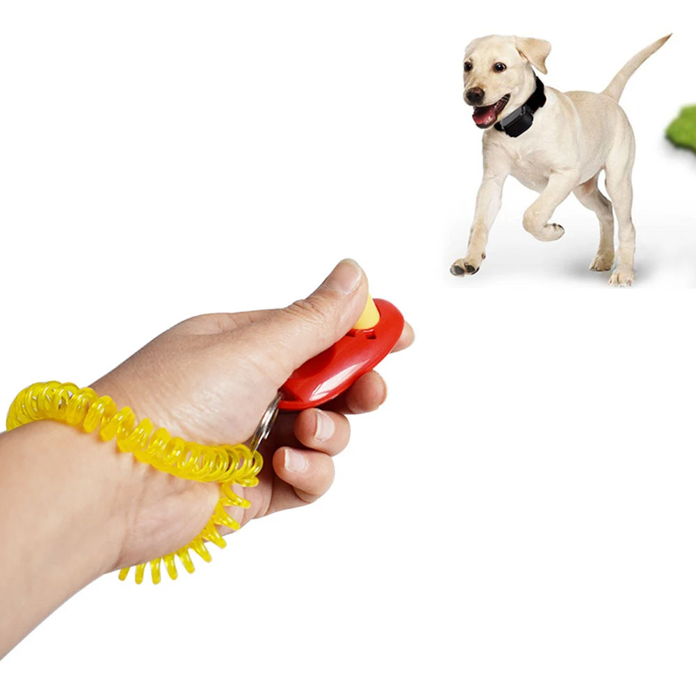 

Dog Training Clicker Pet Whistle Train Outdoor Walking Sound Cat Key Chain Plastic Dogs Click Puppy Products