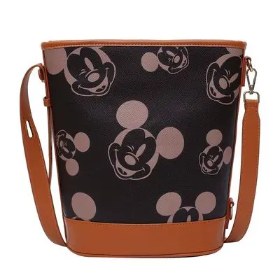 

Disney Mickey mouse Women's bag cute minnie messenger bag shoulder bucket bag fashion lady pu bag Leisure handbag
