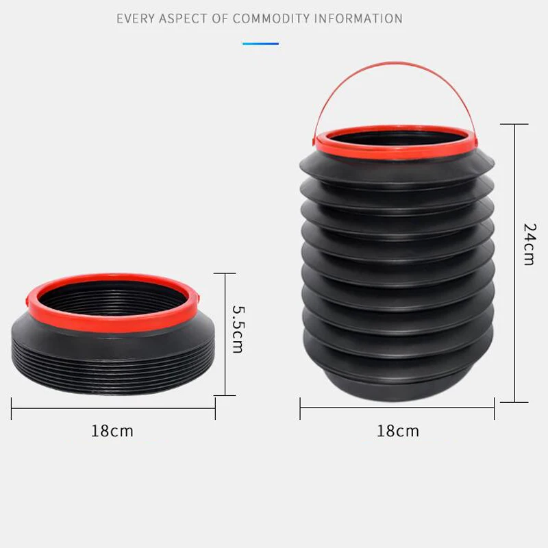 

Car Trash Can Auto Organizer Storage Bag Portable Automobile Wash Telescopic Storage Bucket Folding Trash Organizer Holder
