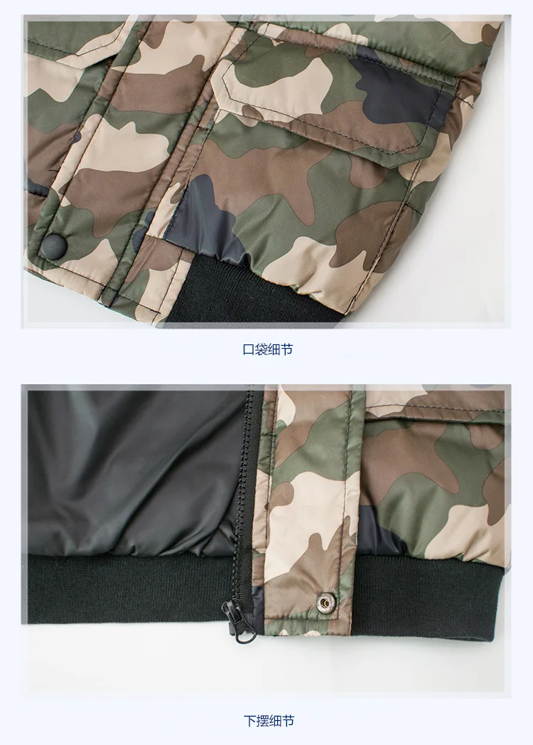 Toddler Boys Winter Coat Casual Camouflage Thick Down Jackets for Boy Kids Clothing Children Baby Boy Parkas 2 3 4 5 6 7 Years