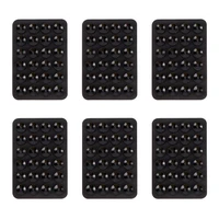 6pcs universal multipurpose mobile phone holder mat anti slip single sided suction cup mat with strong adhesive black