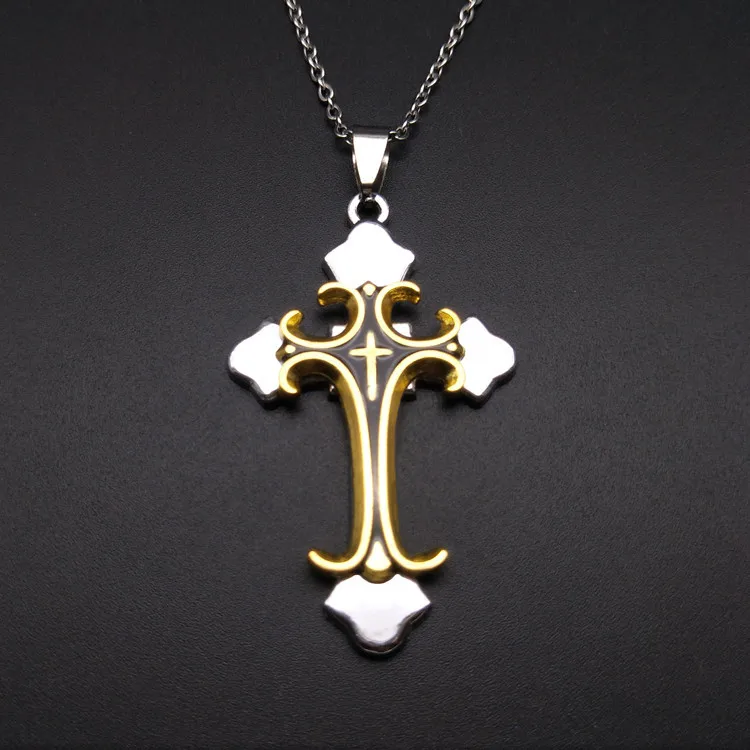 

Christian Electroplated Oil Dripping Cross Pendant Fashion Boho Catholic Necklace Short Crucifix Vintage Christmas Birthday
