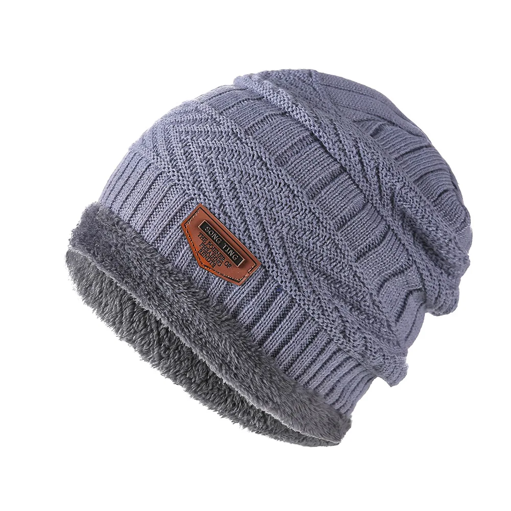 2022 New Fashion Men Warm Winter Hat Scarf Soft Knitted Set Skullies Beanies For Women Unisex Caps | Аксессуары для одежды