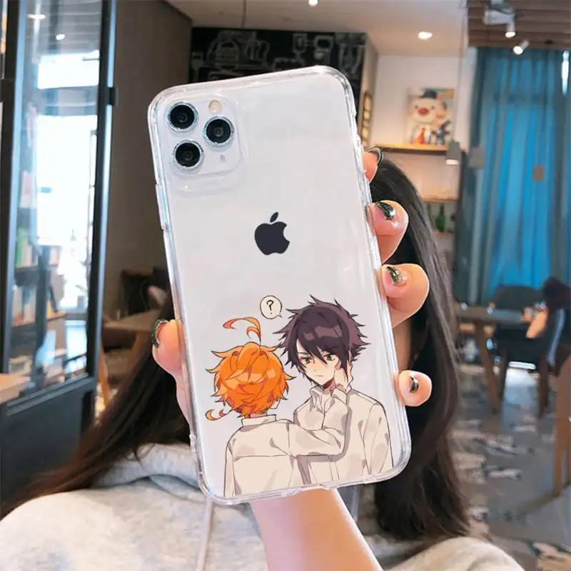 

The Promised Neverland Japan anime Phone Case Transparent for iPhone 6 7 8 11 12 s mini pro X XS XR MAX Plus