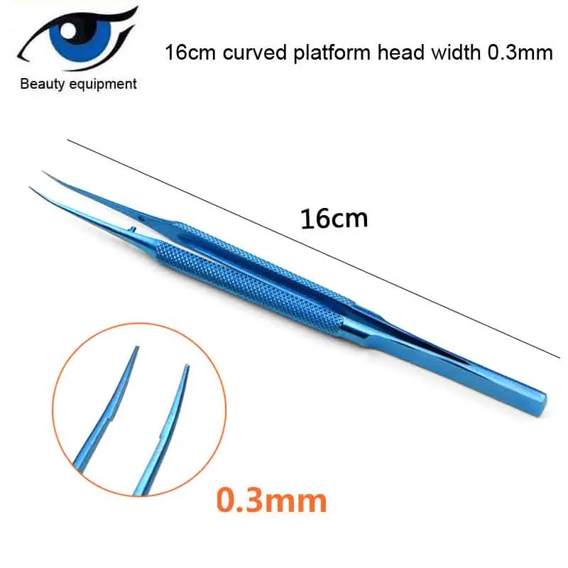 Микроскопический пинцет из титанового сплава с угловой головкой прямая