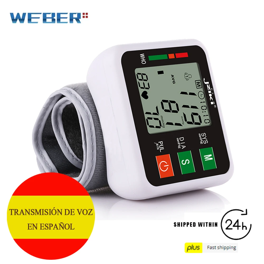 Tensiómetros Digitales, Monitor de presión arterial, Voz en español, automático, tensiómetro Digital