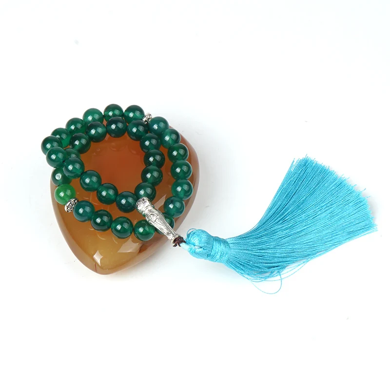 Натуральный индийский агат четки 33 шт. tesbig кисточка оникс мусульманский тасбих