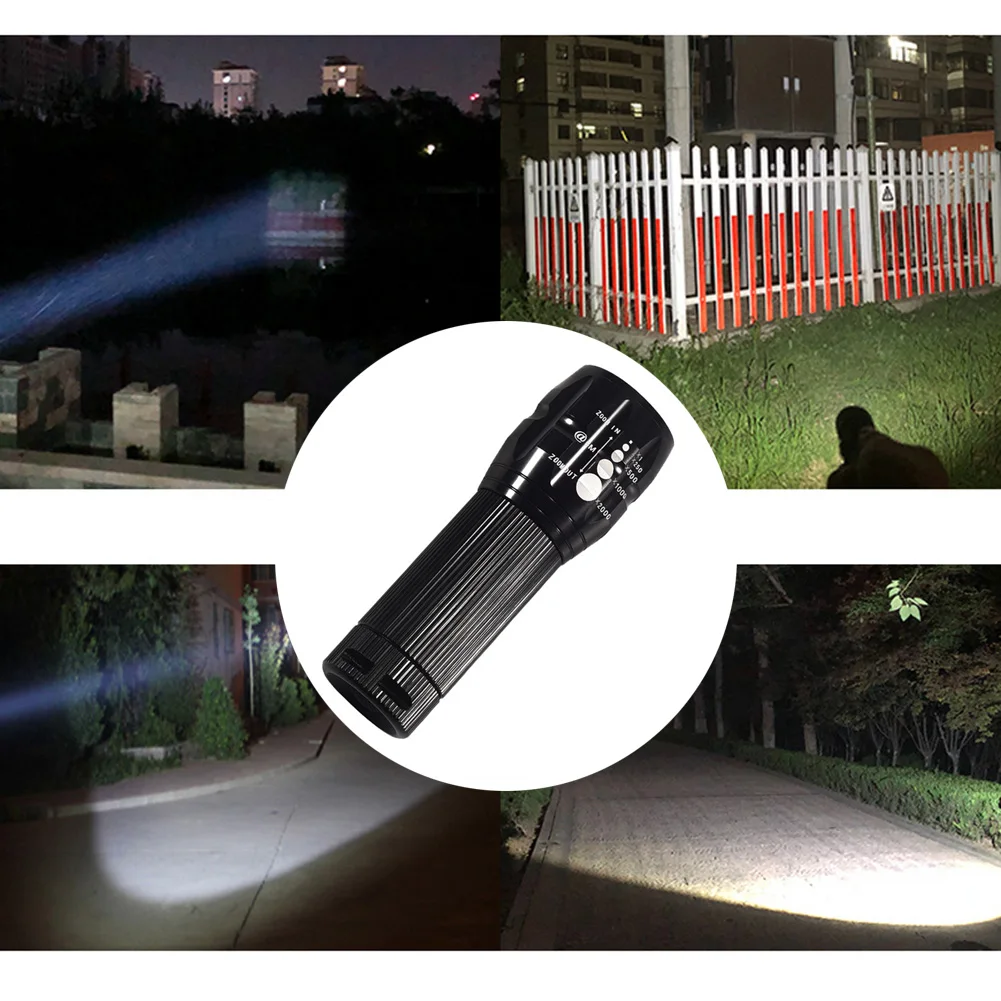 

3-Mode Flashlight Zoomable Outdoor Telescopic focusing Adjustable Focus