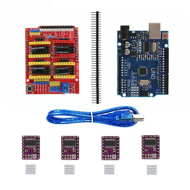 Litake UNO R3 Board for Arduino Compatible + CNC V3 Shield 4x DRV8825 Driver | Инструменты
