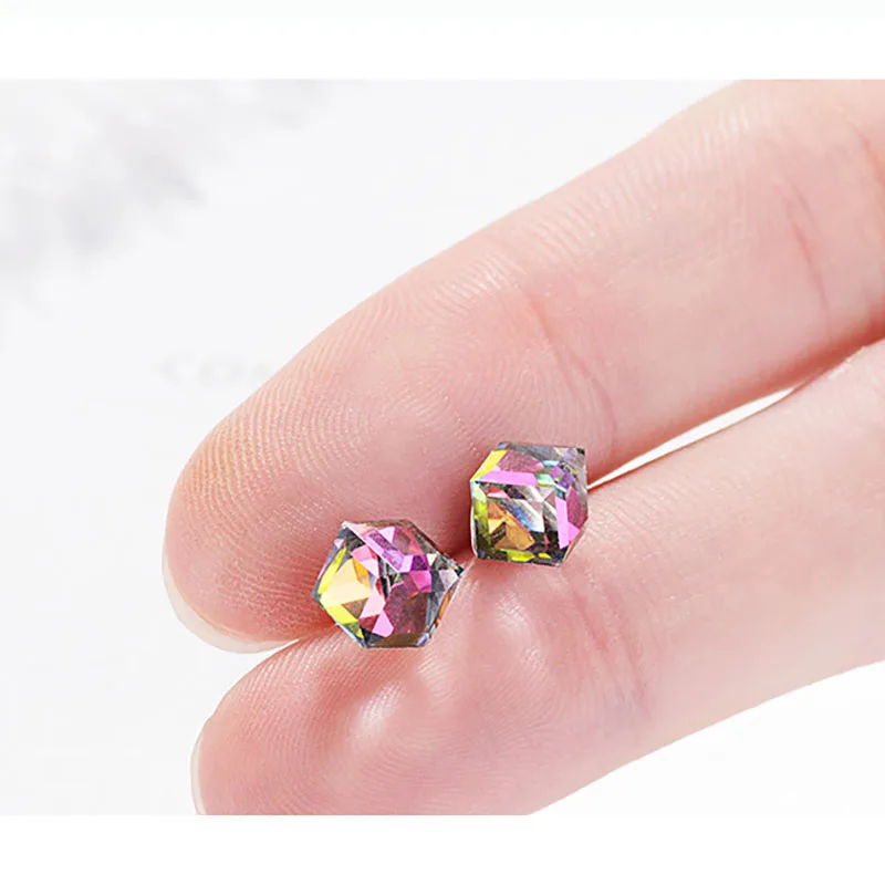 MEETSOFT серьги гвоздики из стерлингового серебра 925 пробы предотвращающие аллергию