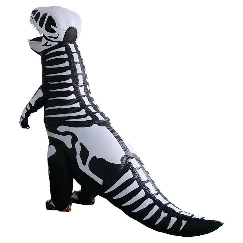 Надувной Скелет динозавр костюм взрослых Хэллоуин косплей платье дети и костюмы