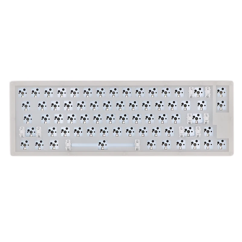 

Комплект механической клавиатуры на заказ с 66 клавишами 65%, 66 печатных плат, чехол, популярный переключатель, поддержка световых эффектов с ...