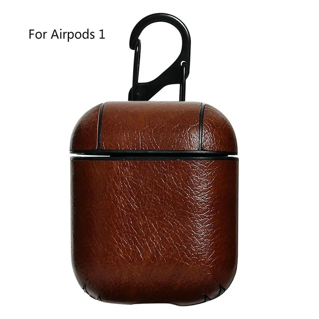 For only Airpods 1 Чехол для наушников для Airpods чехол s Apple Airpod 1 Airpod 2 Чехол кожаный чехол для наушников s Airpods кожаный чехол для ключей аксессуары - Цвет: For only Airpods 1
