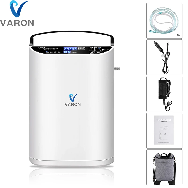 

VARON Portable Mini Oxygen Concentrator 93% concentration 5L Pulse Flow Oxygent Concentrator for Home Use Oxygen Making Machine