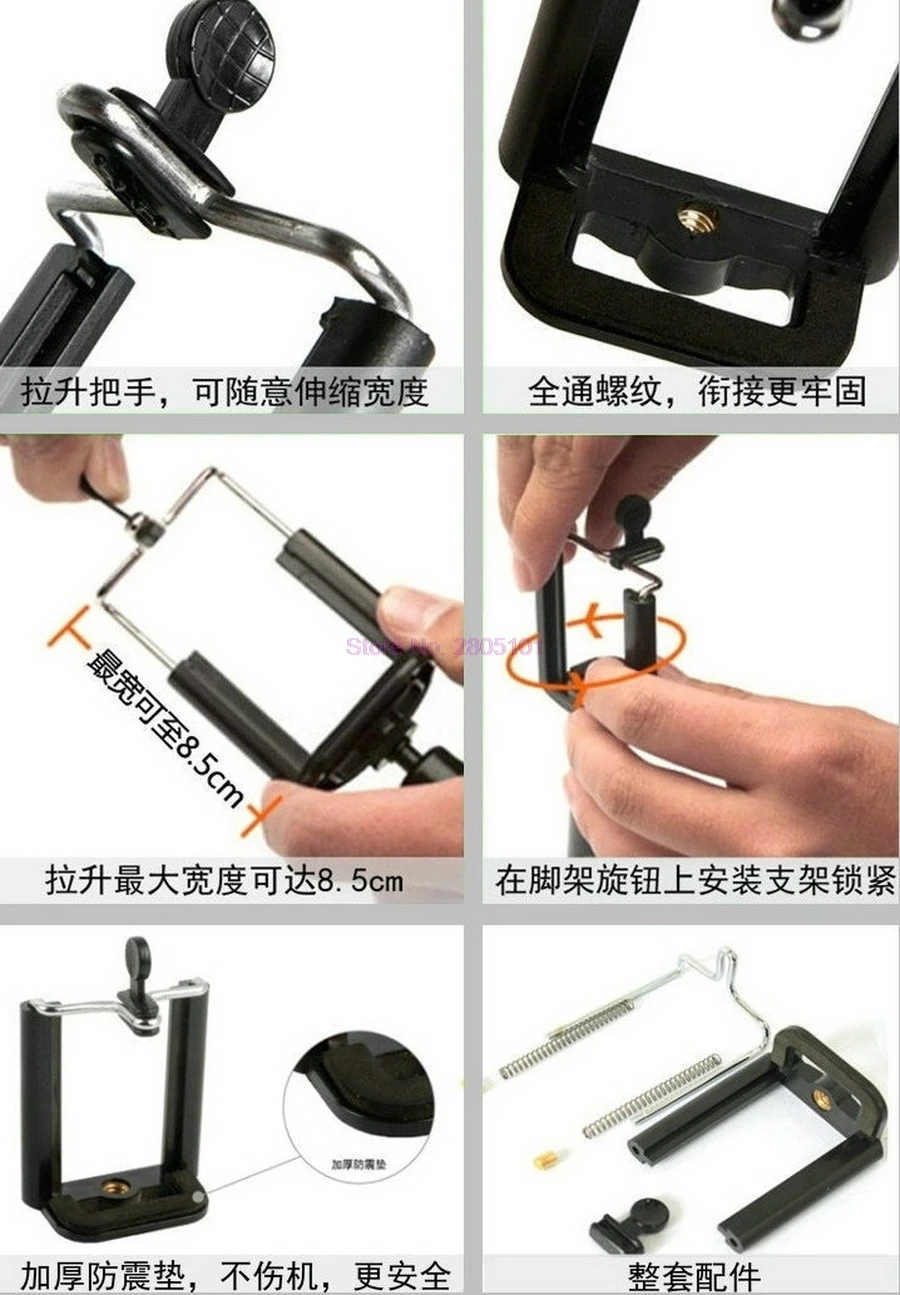 500 шт. универсальный зажим для мобильного телефона держатель крепление штатив