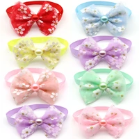 50100 pcs dog accessories for small dogs new chiffon bowknot for dogs bow tie necktie pet collar supplies dog bows accessories