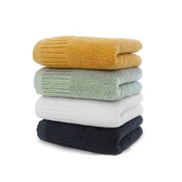 2pcs towel set solid white handfacebath washcloth pure cotton green grey 70140cm beach toalla for hotel home bathroom textile