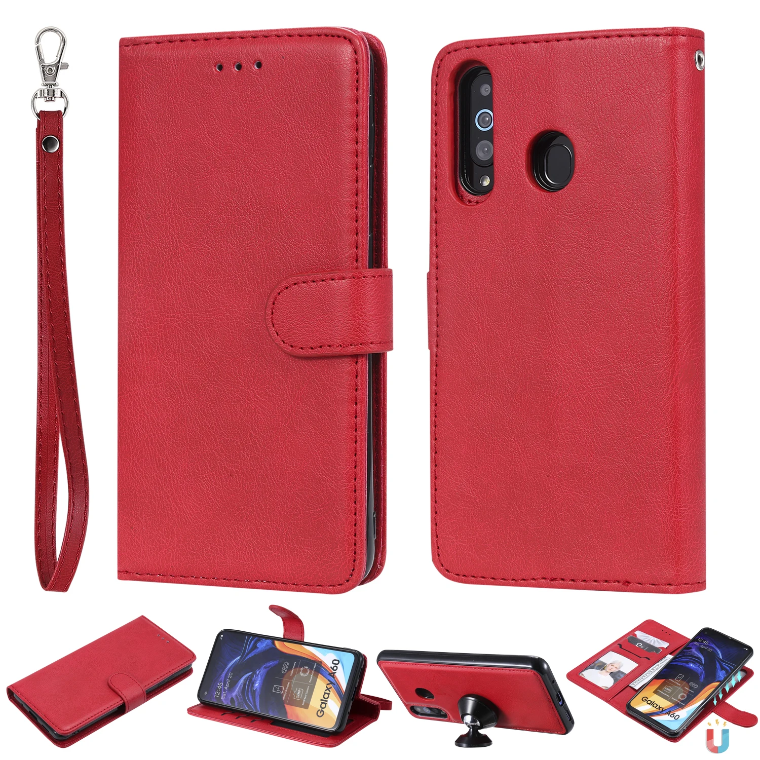 

A71 Wallet Case For Galaxy A51 A41 A31 A21S A81 A91 A11 A01 A50 A20S A60 A70 Flip Shell Leather Magnetic 2 in1 Detachable Cover