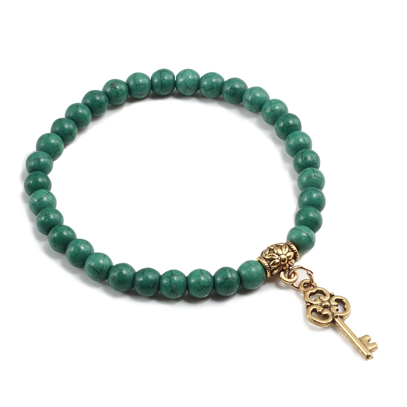Брелок для ключей браслет на дистанцию из натурального камня бисера йоги