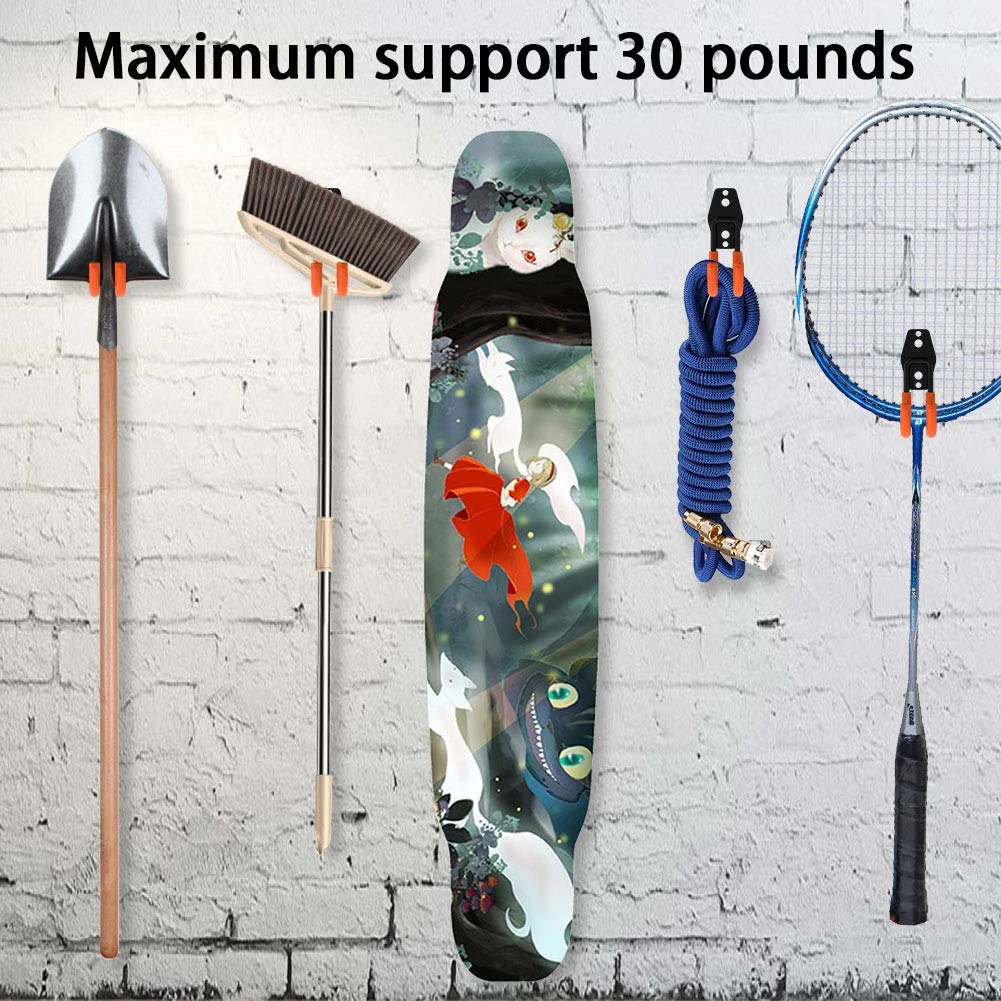

Durable Wall Mount Skateboard Deck Display Wall Mount Rack Stable And Sturdy Longboard Storage Display Rack With Double Hook