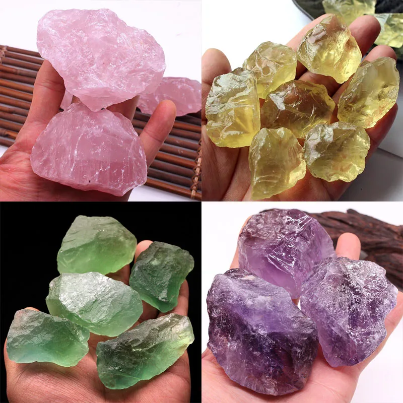 

Высококачественный натуральный розовый кварц, хрустальный камень, зеленый флюорит, цитрин и легкий аметист камни, минералы, образцы, домашн...
