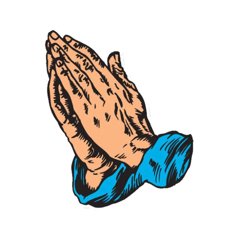 

High Quality Cartoon Christian Prayer Jesus Motorcycle Car Sticker 13x10cm