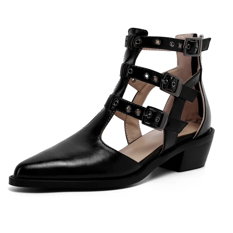 

Brand Women Pumps New 2021 Summer Fashion Genuine Leather Summer Square Heels Pointed Toe Black Beige Dress Party Casual Shoes