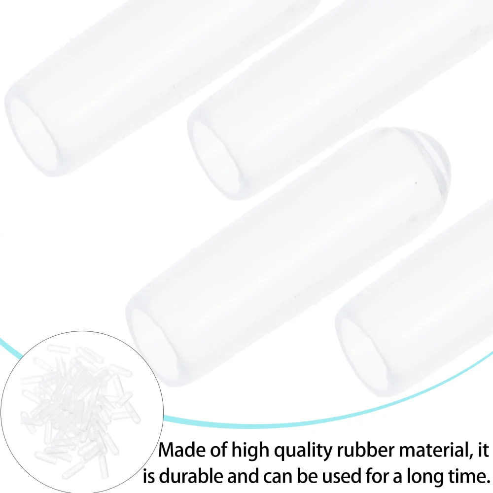 

200PCS Dishwasher Rack Cap Durable Mini Flexible Replacement Transparent Protective Cap Round End Cap Tip Tine Cover for Shelf