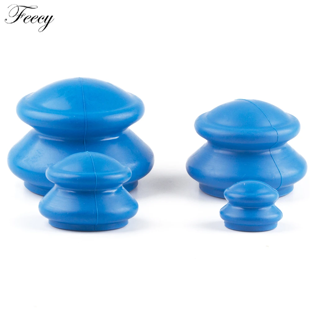 4 шт. силиконовые банки для вакуумного массажа против целлюлита|Массажные