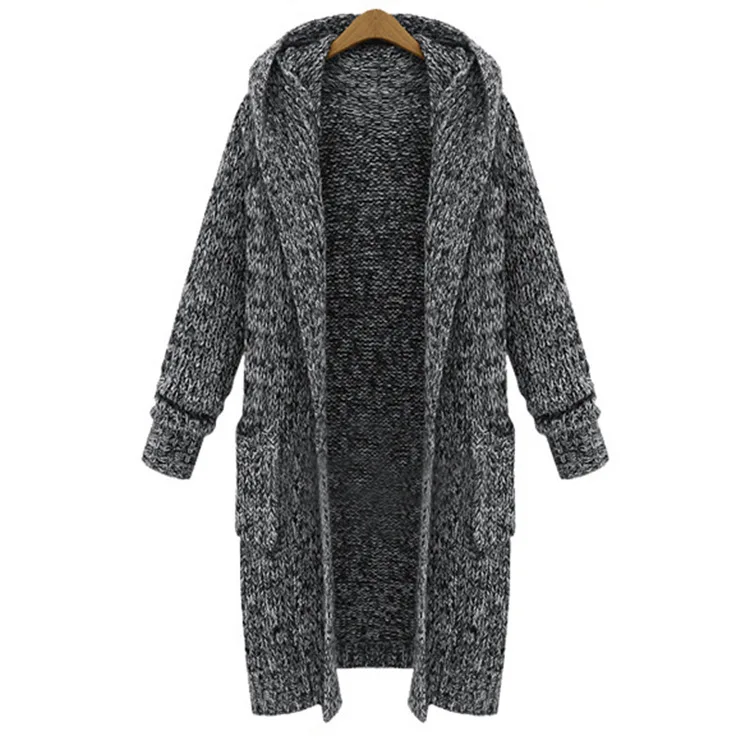 

Autumn Winter Long sectiWomen Sweater Cardigans Oversize V neck Knit Cardigans Girls Outwear Korean Chic Tops Suete Mujer Poncho