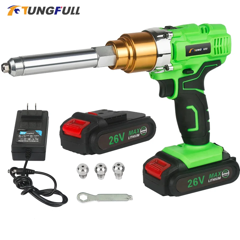 Electric Rivet Gun Riveting Tool Cordless Rechargeable Electric Blind Support Rivet Nut Gun Work Tool Electrical Power Tool