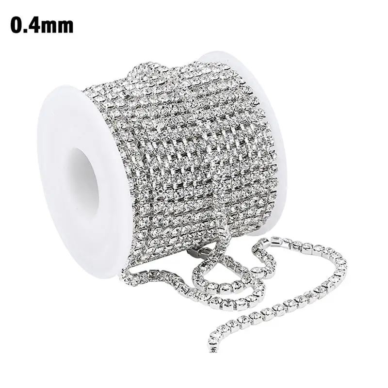

10 Yard Trimming Claw Chain Crystal Rhinestone Close Chain for DIY Sewing Craft Wedding Supplies, 4mm