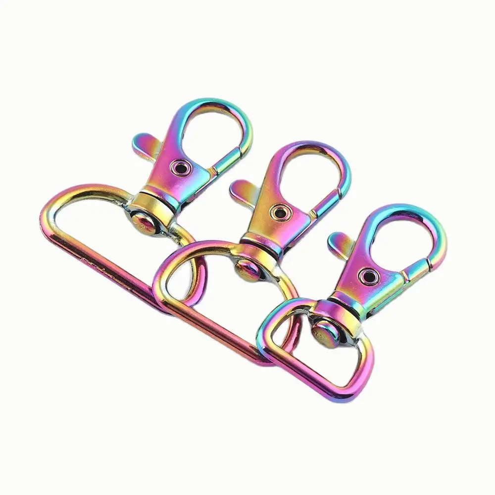 

13-25MM Rainbow Swivel Clasps Hook Hardware,Lobster Buckle Purse Bag Handbag Webbing Clip,Dog Collar Clip,Lanyard Trigger Claw