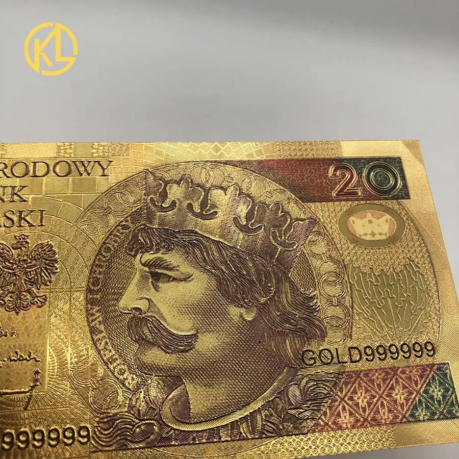 Горячие 10 xunised 1994 издание польская валюта спроектированная цветная 24 K позолоченная банкнота 500 PLN для банка сувенирный подарок