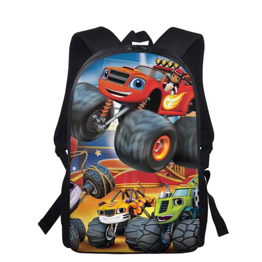 

Cool Blaze and the Monster Machines Print School Bag for Kids Cartoon Children Boys Bookbags Student Schoolbags