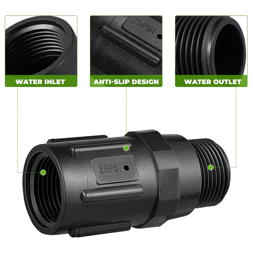 

villcase Drip Irrigation Pressure Regulator Pressure Adjusting 25 PSI Irrigation Distributing Regulator